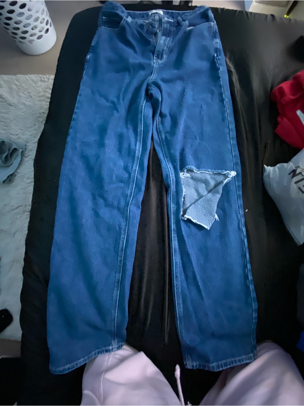 PacSun Blue Boyfriend Jeans with Knee Patch